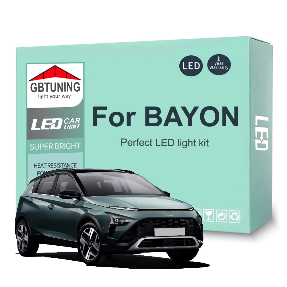 11-Piece LED Interior Light Kit for Hyundai BAYON - Canbus Error-Free Bulbs | AUTOKITSHOP