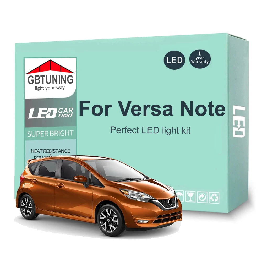 9-Piece LED Interior Light Kit for Nissan Versa Note - Canbus Error-Free Bulbs | AUTOKITSHOP