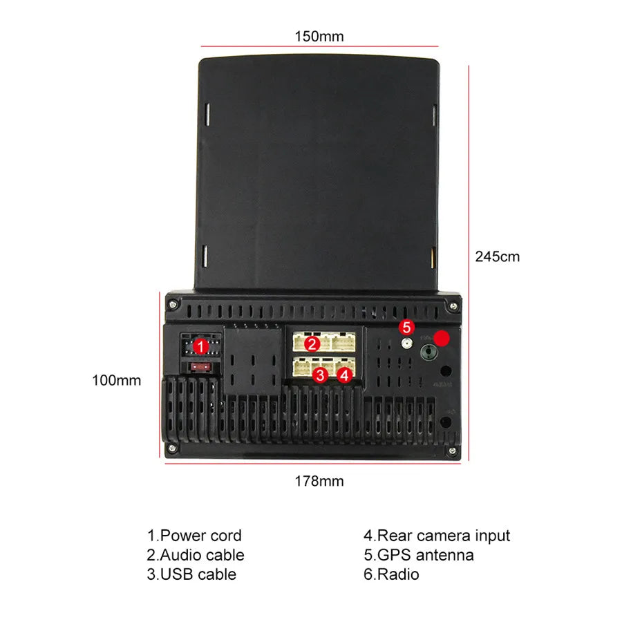 9.7'' Android 10.0 Car Stereo Radio 2 DIN HD Vertical Screen 1GB+16GB GPS WIFI