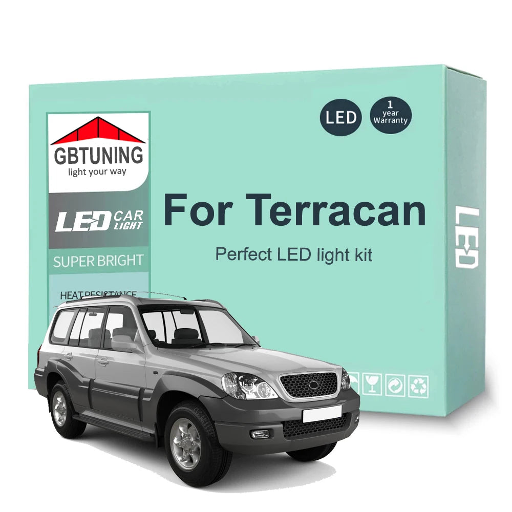 12-Piece LED Interior Light Kit for Hyundai Terracan - Canbus Error-Free Bulbs | AUTOKITSHOP
