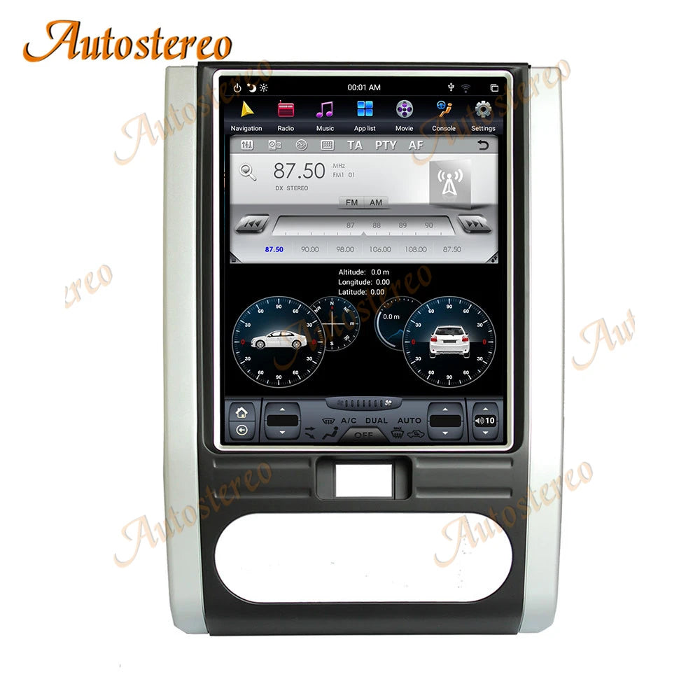Carplay Android 13 For NISSAN X-TRAIL Qashqai 2007-2014 Tesla Style Car GPS Navigation Mul