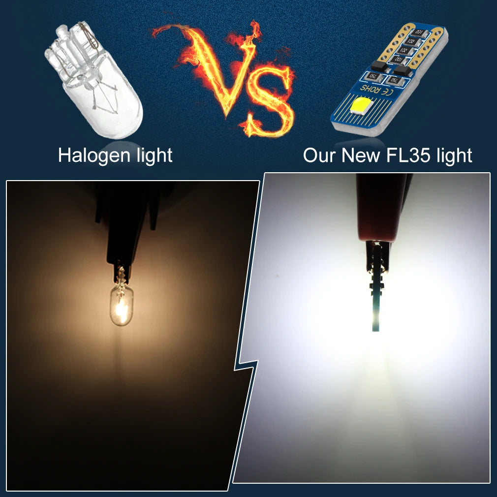 2-Piece LED Interior Light Kit for FLS35 W5W T10 - Canbus Error-Free Interior Bulbs