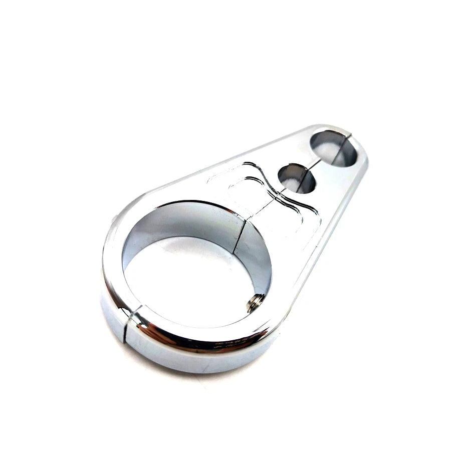 Chrome Aluminum Alloy Brake Clutch Cable Wire Clamp Clip For 1" 25mm Handlebar