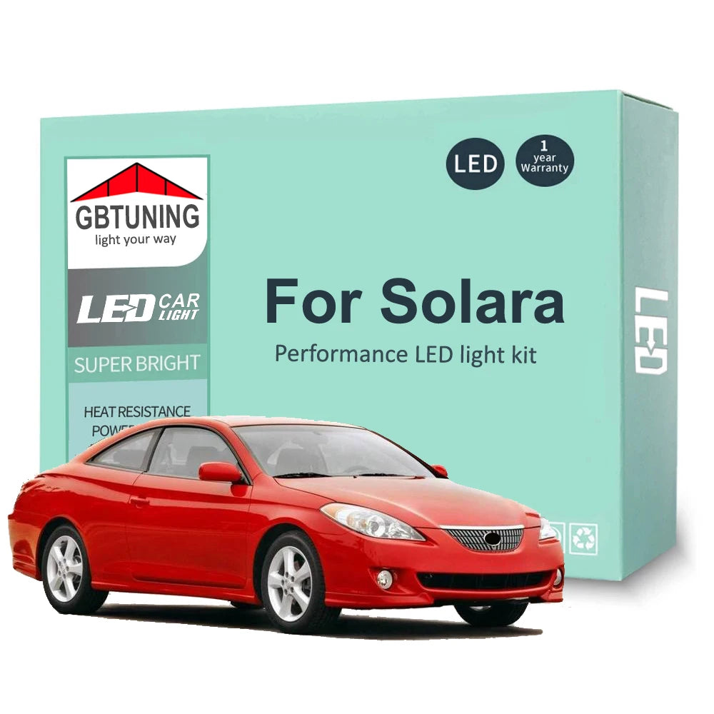 LED Interior Light Kit for Toyota Solara Coupe 1998-2004 - Canbus Dome Map Door Trunk Bulbs | AUTOKITSHOP