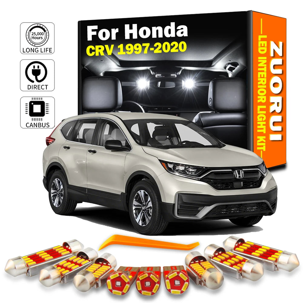 LED Interior Light Kit for Honda CRV CR-V 1997- 2016 - Canbus Dome Map Door Trunk Bulbs | AUTOKITSHOP