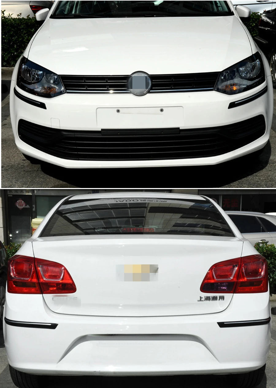 set Universal Black Rubber Car SUV Bumper Protector Strip Sticker Anti-collision