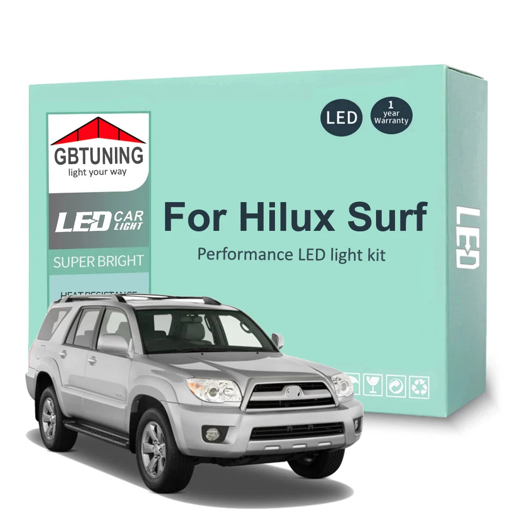 LED Interior Light Kit for Toyota Hilux Surf 1984-2004 - Canbus Dome Map Door Trunk Bulbs | AUTOKITSHOP