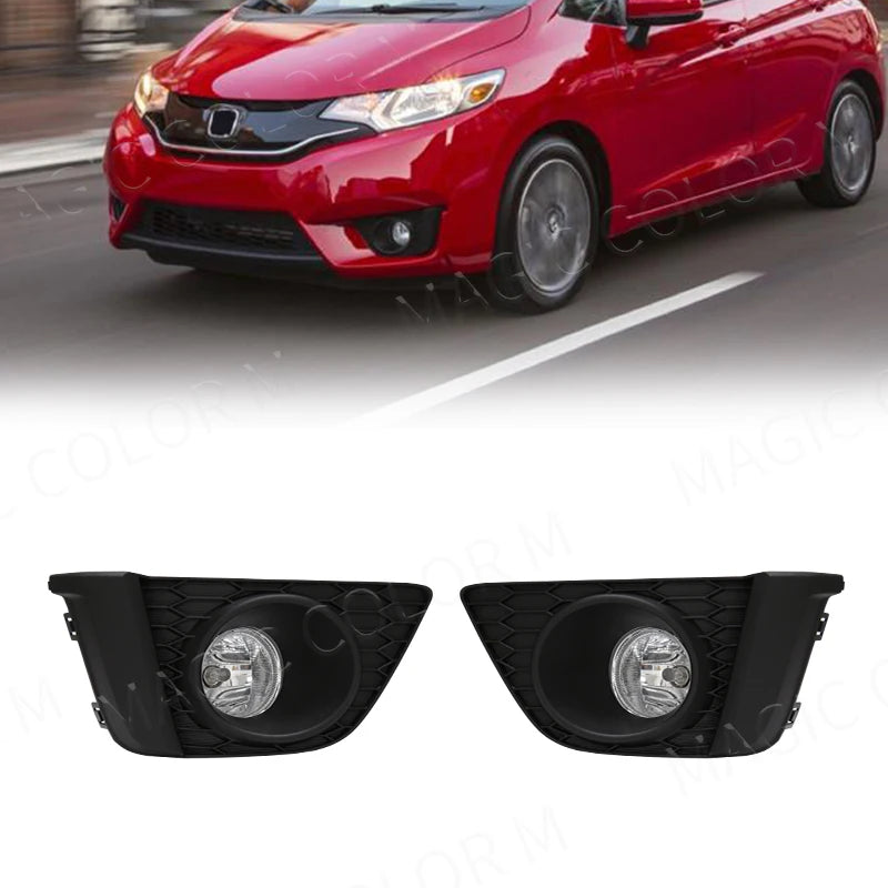 DRL Fog Lights Daytime Running Lamp LED for Honda Fit JAZZ 2014 2015 2016 2017 Wires Switc | AUTOKITSHOP