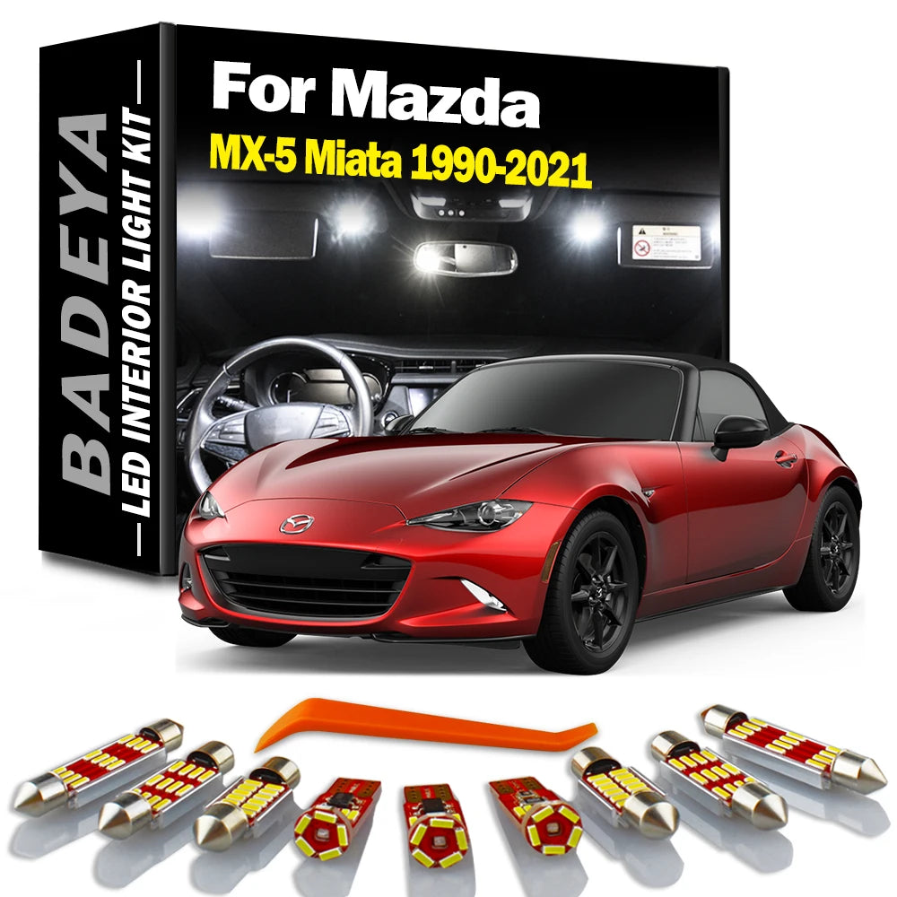LED Interior Light Kit for Mazda MX5 1990-2014 - Canbus Error-Free Interior Bulbs
