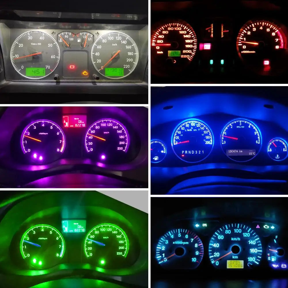 T5 Led Bulb W3W W1.2W Car Auto Lamp 3014 Chips Wedge Light Instrument Dashboard Lamp Indic