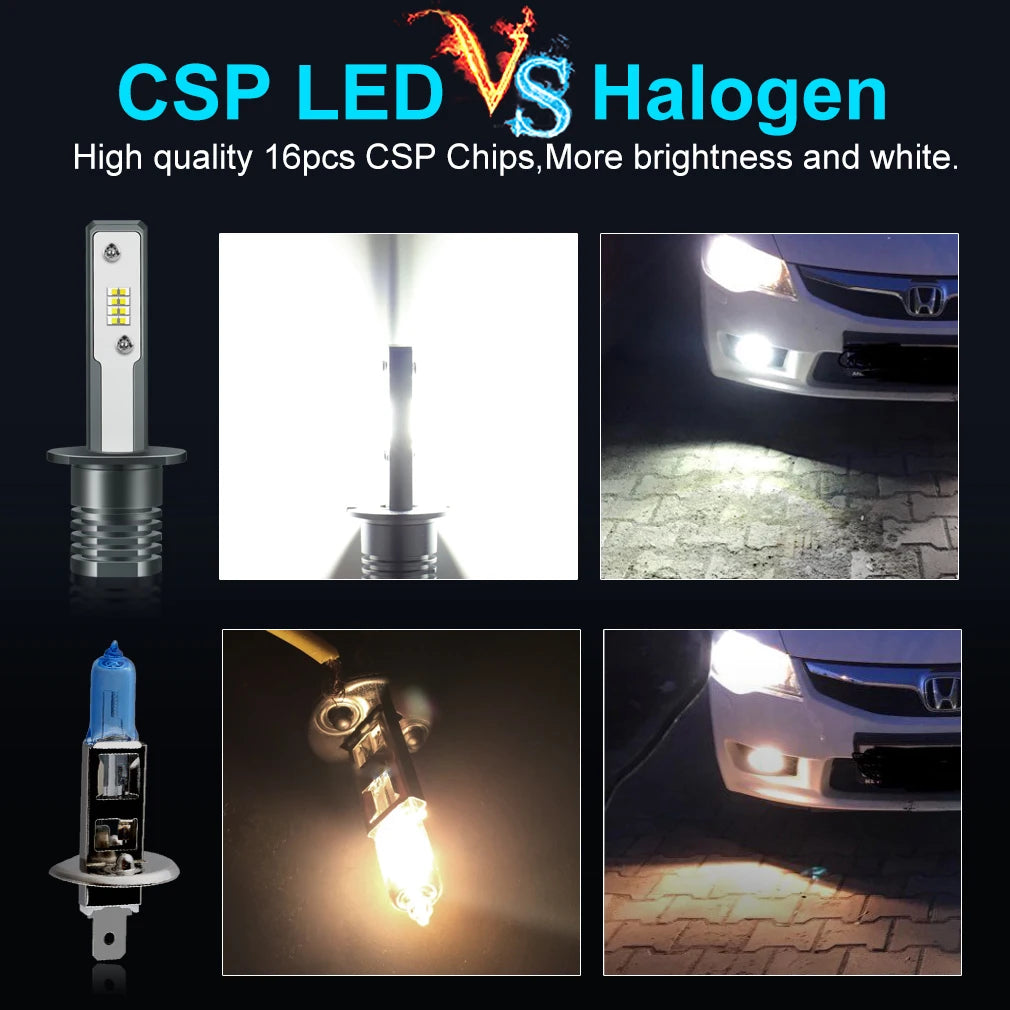 H1 Led Lamp H3 16SMD CSP Led Bulb Super Bright Car Auto Led Light Fog Lamp Auto Running Li