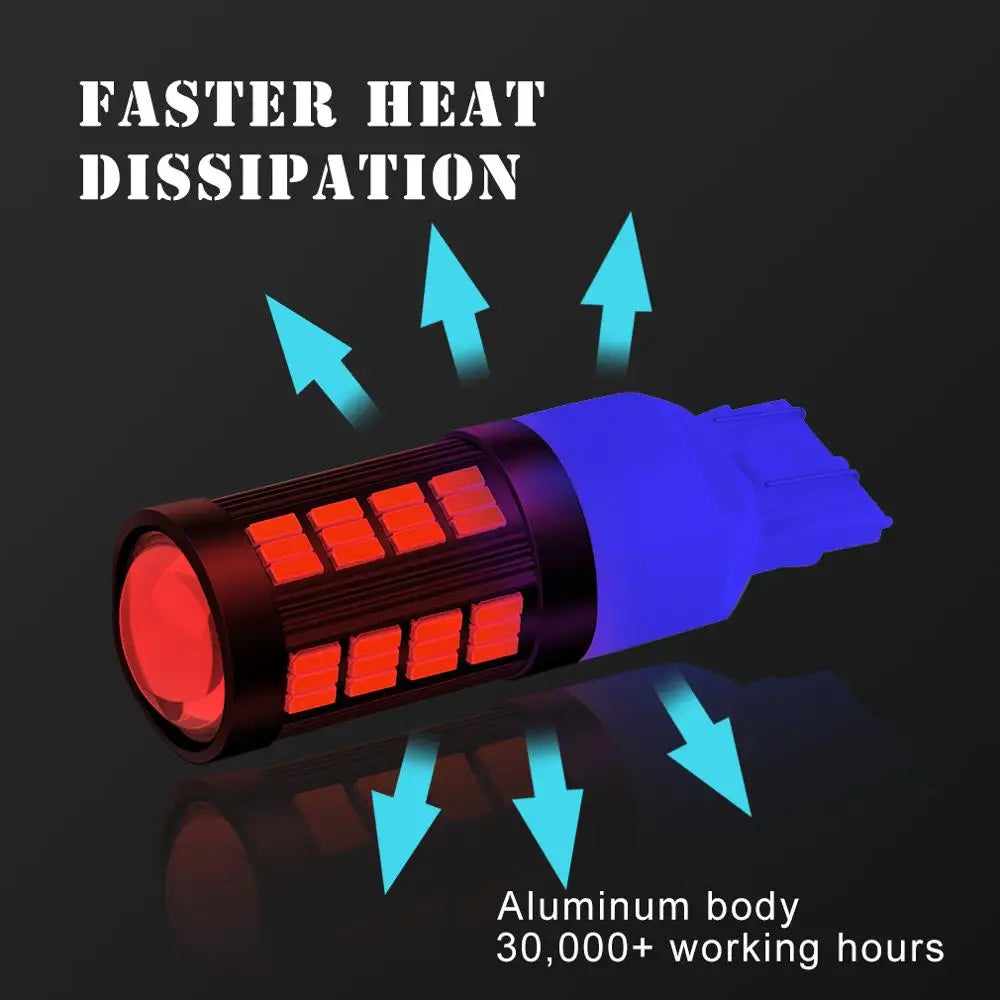T20 7443 Led Bulb 66SMD 4014 Chips T25 3157 Led Reverse Light Led Lamps for Cars 1000LM Su