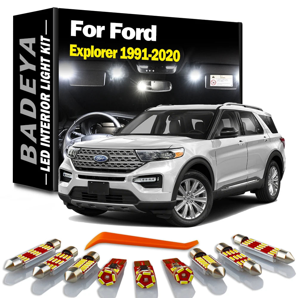 BADEYA Canbus LED Interior Reading Dome Map Light Kit For Ford Explorer 1991-2013 2014 201