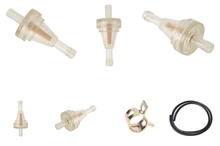 1/4" Motorcycle Inline Gas Fuel Filter Hose Clamp Tubing for Dirt Bike ATV