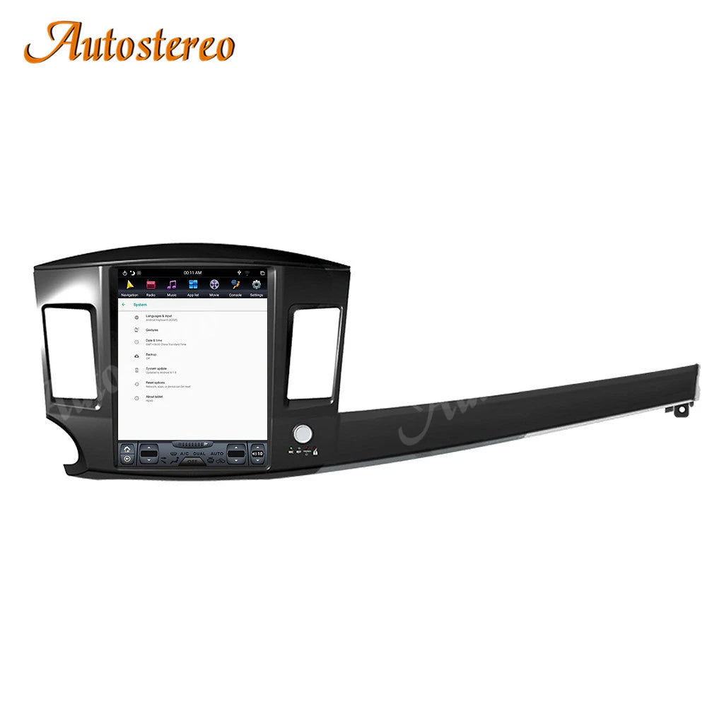 Android 13 Car GPS Navigation For Mitsubishi Lancer 2007-2017 Tesla Style Car Head Unit Mu