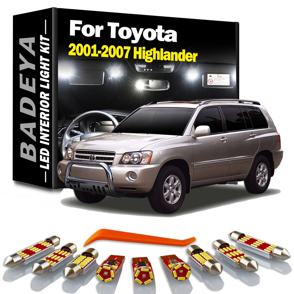 10-Piece LED Interior Light Kit for Toyota 2003-2007 - Canbus Error-Free Interior Bulbs