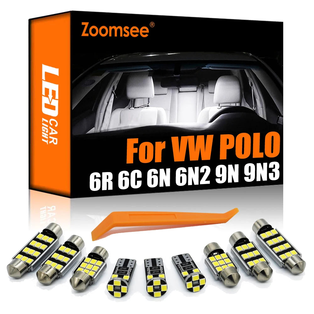 LED Interior Light Kit for VW Polo 6R 6C 9N 9N3 6N 6N1 6N2 1994-2017 - Canbus Dome Map Door Trunk Bulbs | AUTOKITSHOP