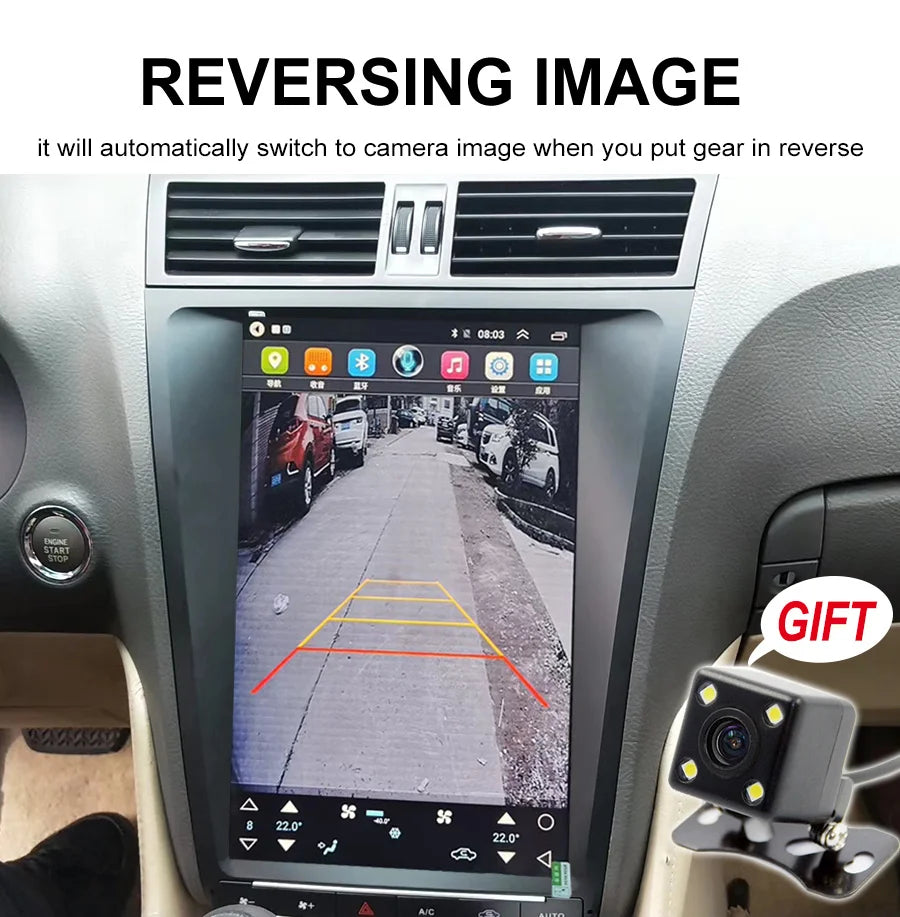 12.8inch Android 15 Screen Navigation For Lexus GS GS350 GS300 GS430 GS450h GS460 Car Radi