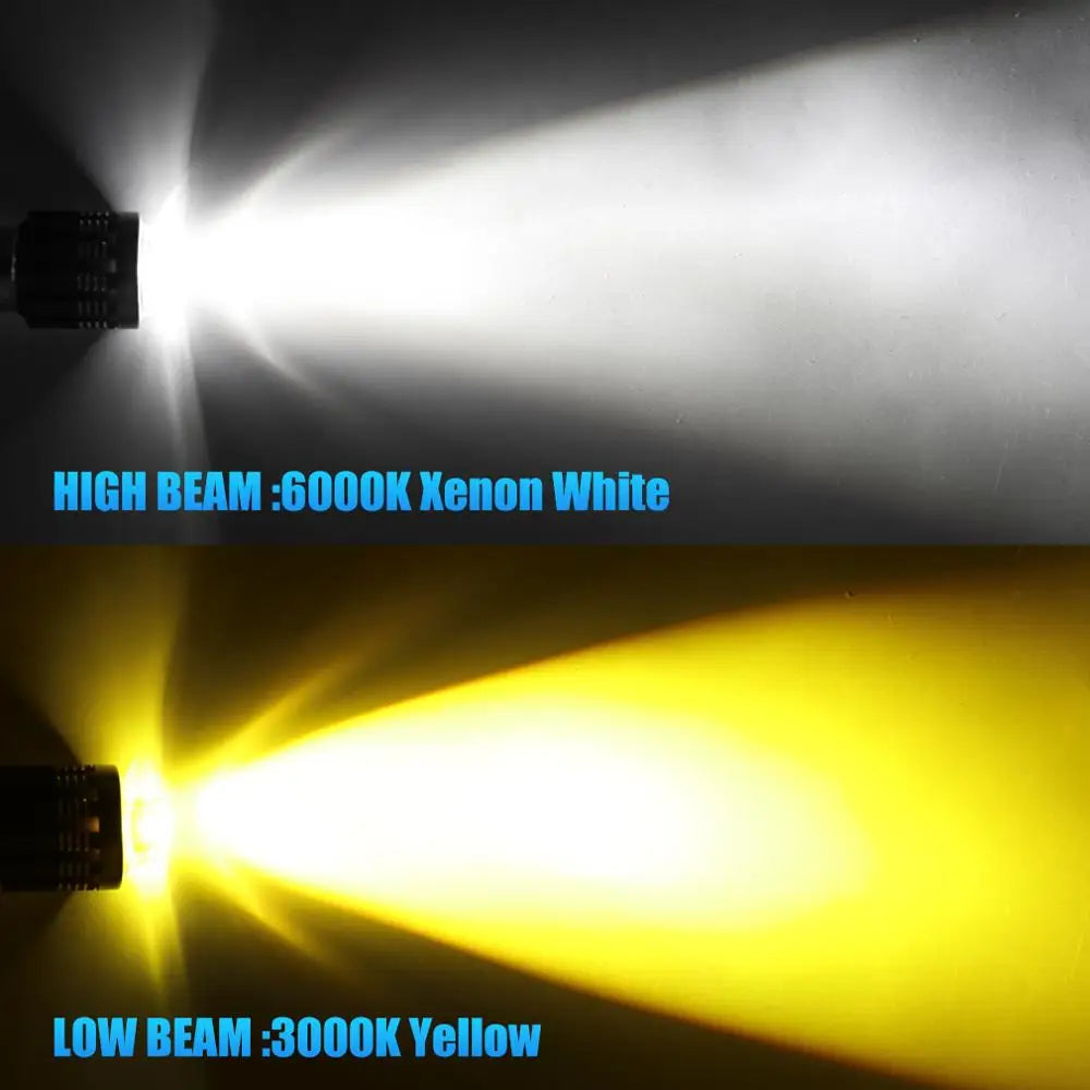 H4 LED H6 BA20D LED Motorcycle Headlight Bulbs CSP White Yellow Hi Lo Lamp Fog Lights Moto