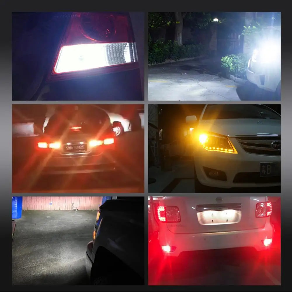 T20 7440 W21W Led Bulb 7443 W21/5W Turn Signal Light T25 3157 P27W Lamp 10SMD 3030 Chips A