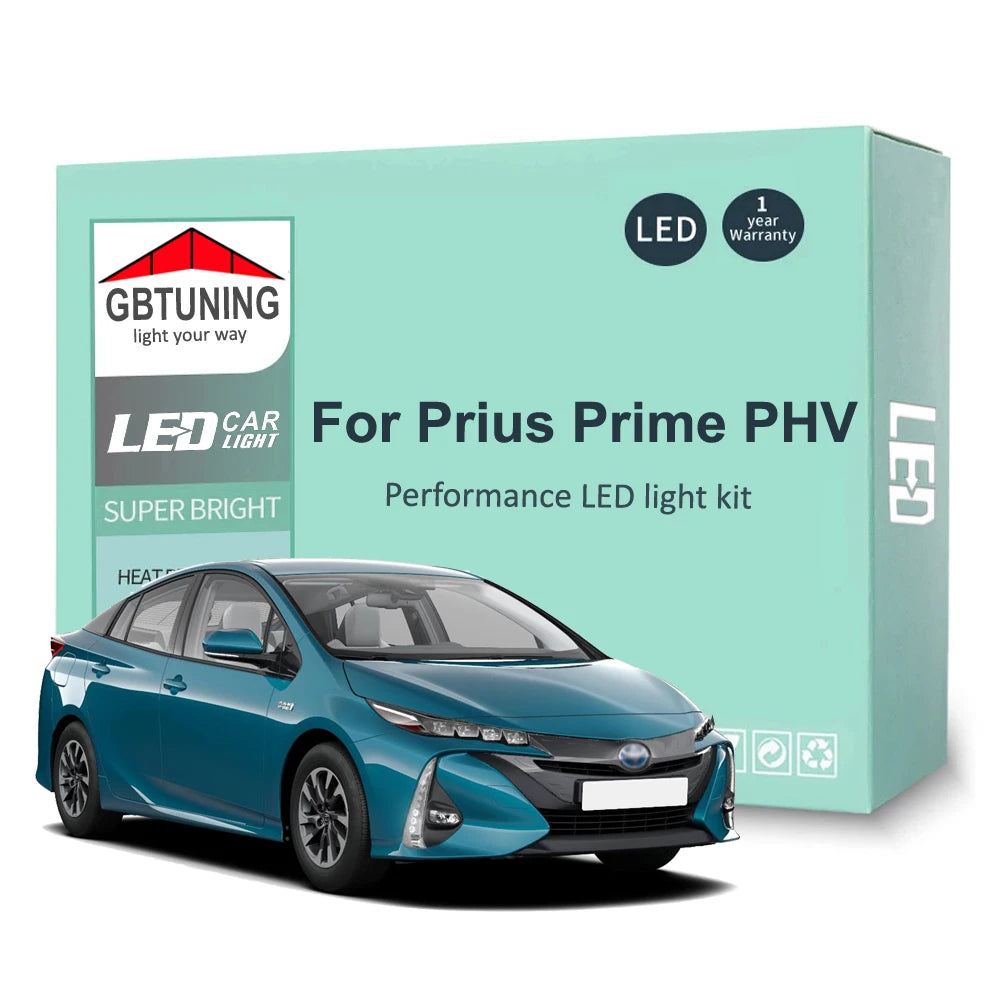 13-Piece LED Interior Light Kit for Toyota Prius Prime PHV - Canbus Error-Free Bulbs | AUTOKITSHOP