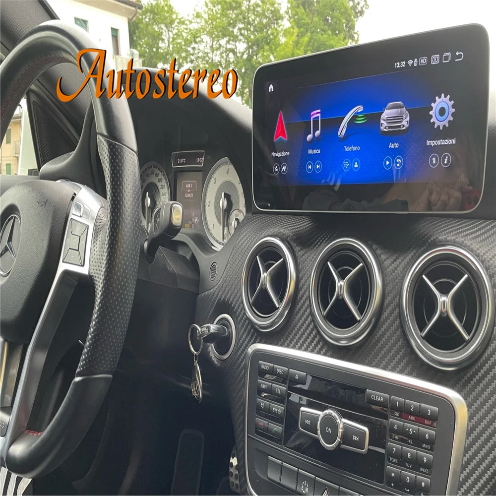 Android 13 Carplay For Mercedes Benz A CLA GLA CLass 2013-2019 Qualcomm Touch Screen Multi