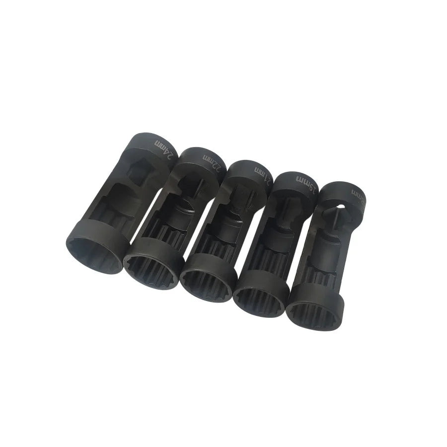 For Most European Vehicle 12 Point 18 19 21 22 24mm Nut Socket 1/2 Drive