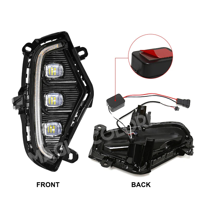 Daytime Running Lamp DRL Led Lights Fog Toyota RAV4 2019 2020 2021 Turn Signal DayLight Ac | AUTOKITSHOP