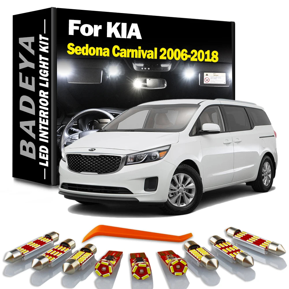 BADEYA Canbus LED Interior Dome Trunk Light Kit For KIA Sedona For Carnival 2006-2013 2014