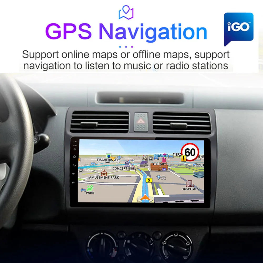 For Suzuki Swift 2005 2006 2007 2008 2009 2010 Car Android Radio Multimedia Player 2DIN Na