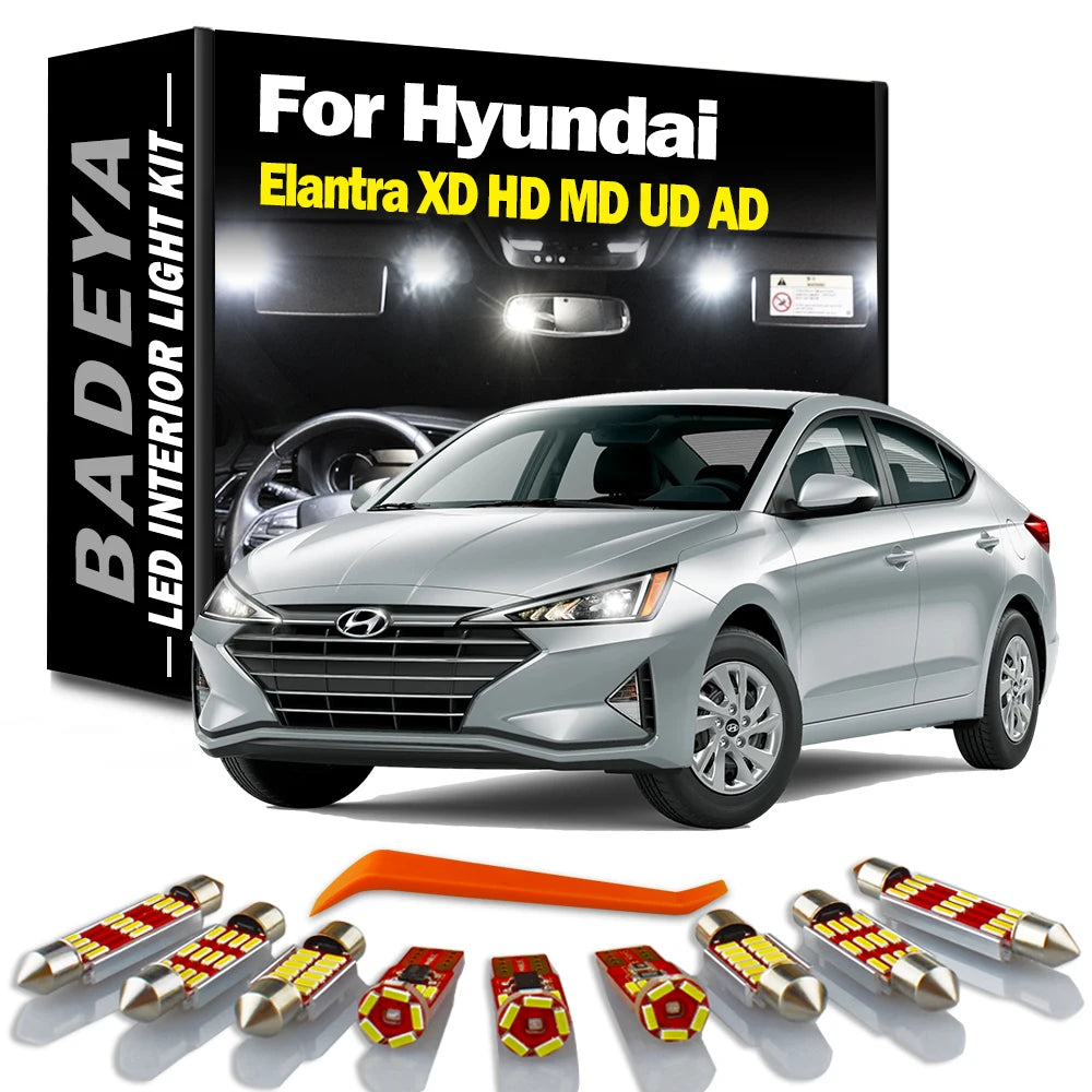 LED Interior Light Kit for Hyundai 2001-2019 - Canbus Error-Free Interior Bulbs