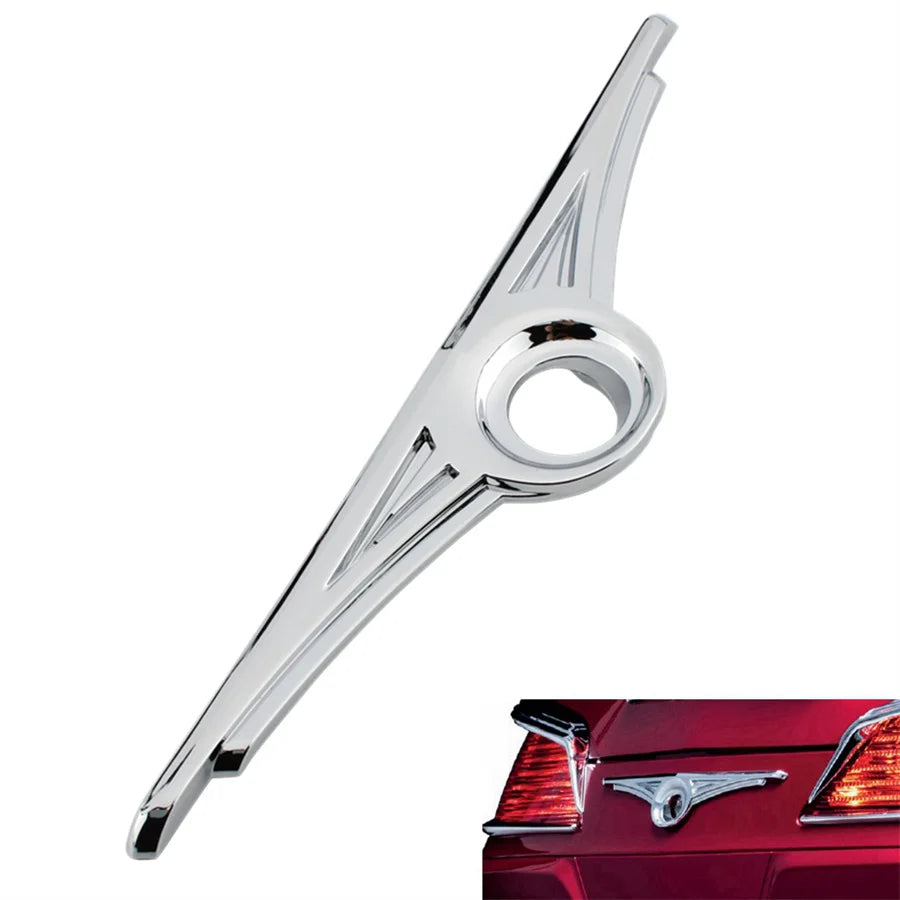 Chrome Rear Trunk Tail Lock Decorative Cover For Honda Goldwing GL1800 2001-2017