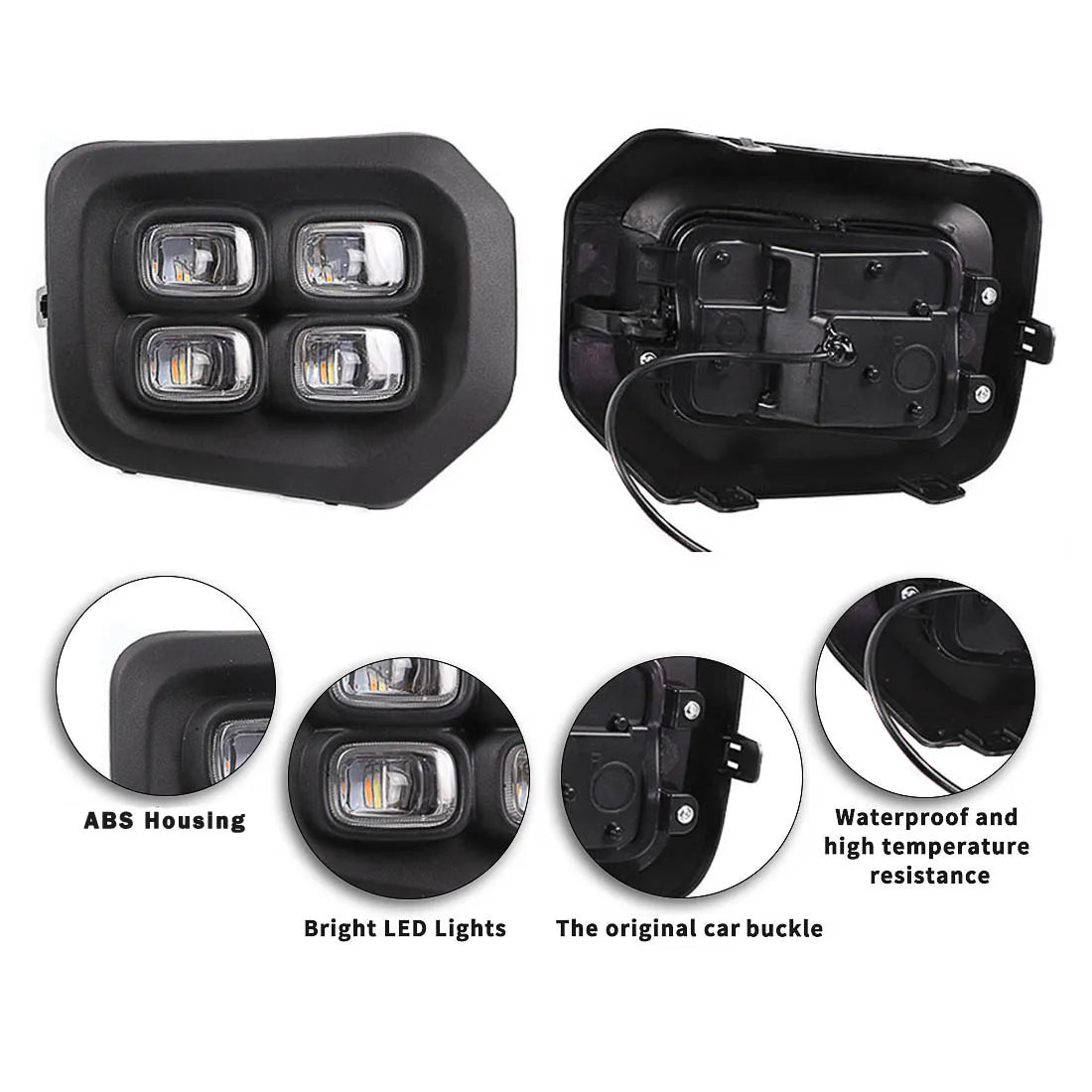Led Daytime Running Light Fog Lamp for Toyota Tacoma DRL 2016 2017 2018 2019 2020 Bumper D | AUTOKITSHOP