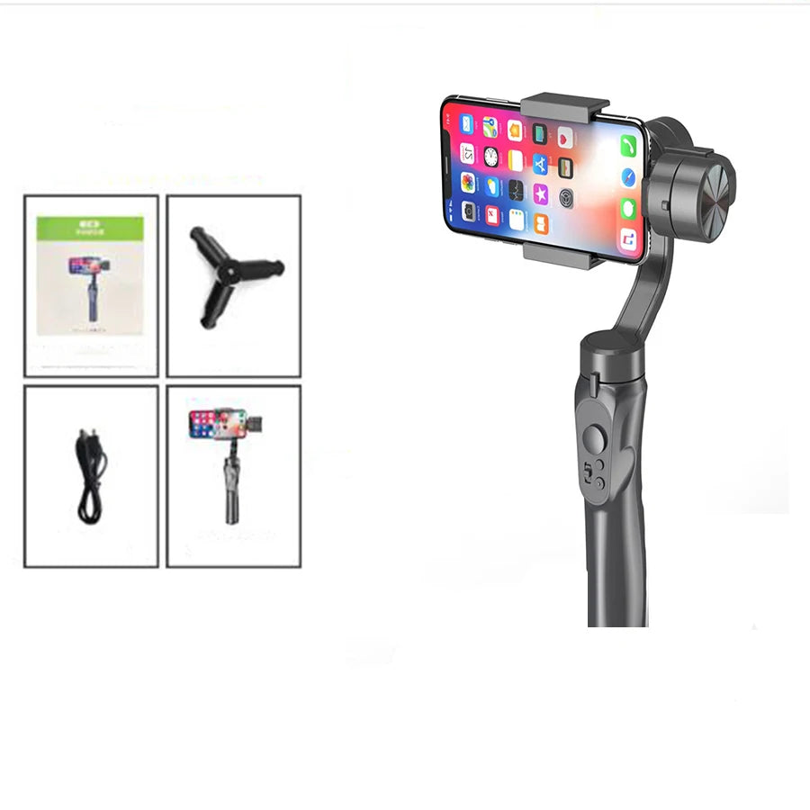 1x3 Axis Gimbal For iPhone12 Pro Max Handheld Cellphone Action Camera Stabilizer
