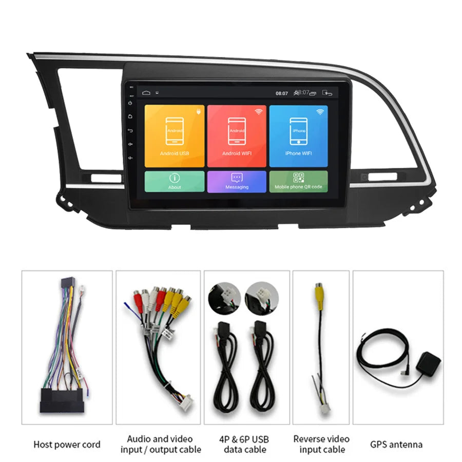 9'' Android 10.0 2+32G Car Stereo Radio MP5 GPS Navi For Hyundai Elantra 2016-2018