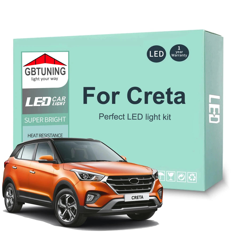 11-Piece LED Interior Light Kit for Hyundai Creta - Canbus Error-Free Bulbs | AUTOKITSHOP