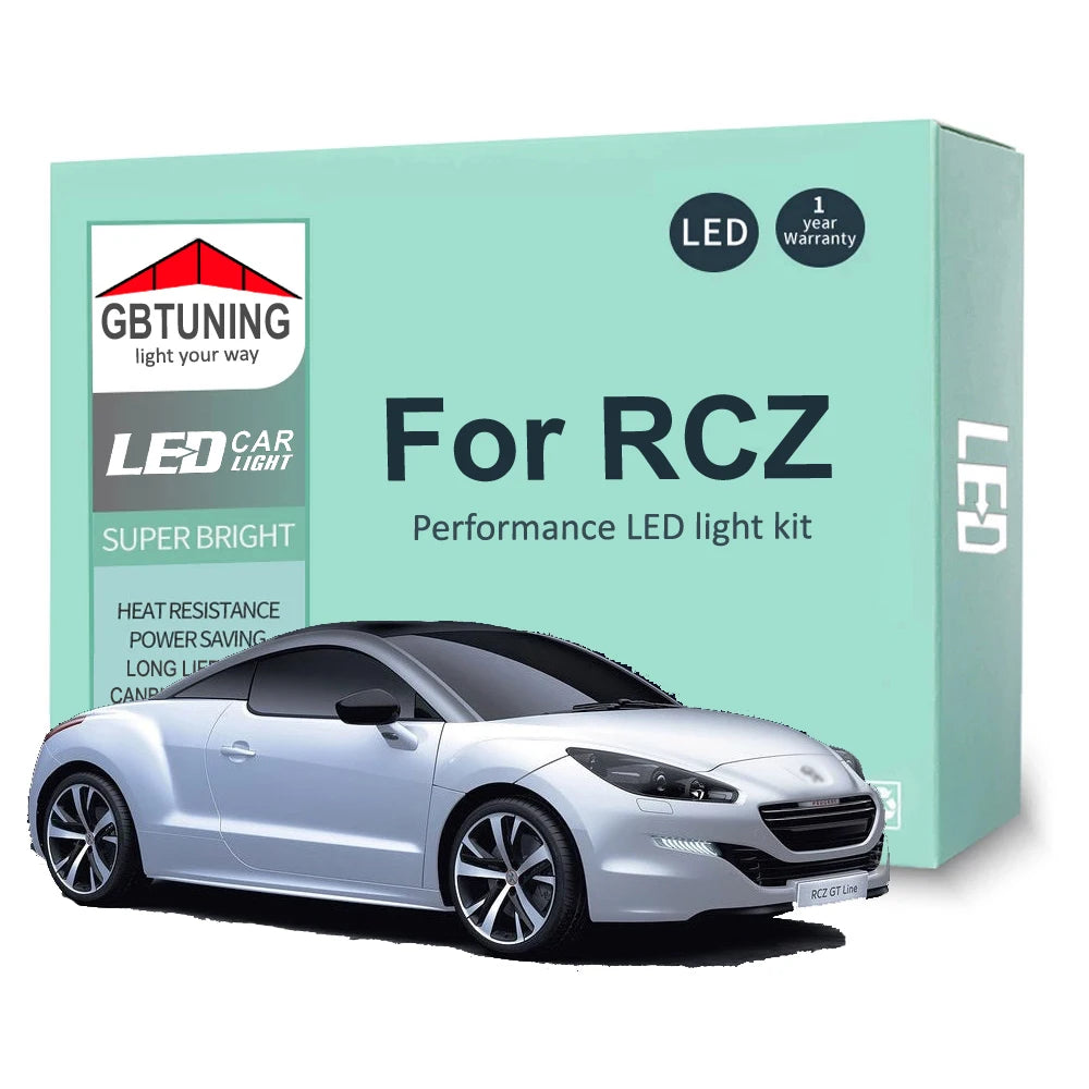 16-Piece LED Interior Light Kit for Peugeot RCZ - Canbus Error-Free Bulbs | AUTOKITSHOP