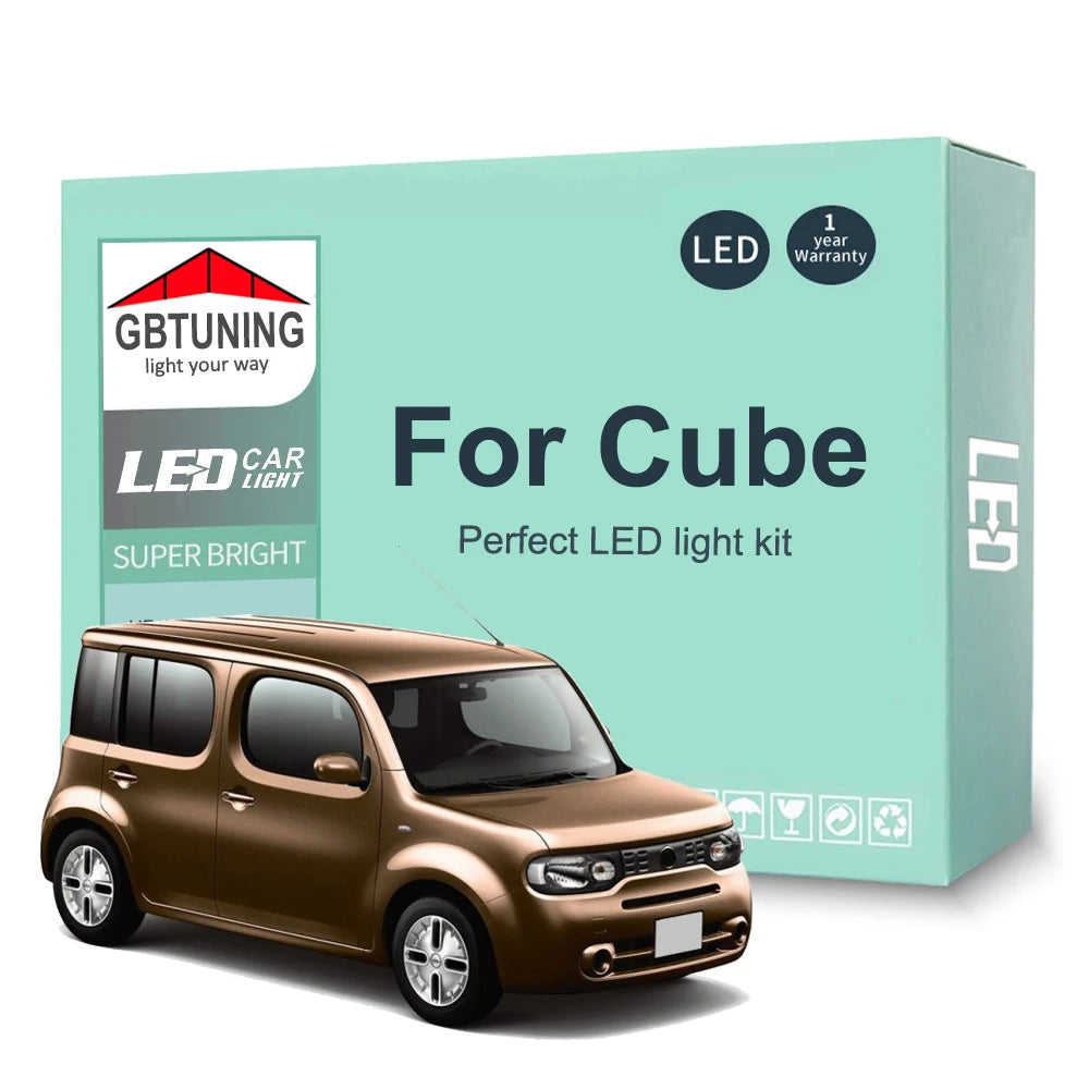 LED Interior Light Kit for Nissan Cube Z10 Z11 Z12 1998-2009 - Canbus Dome Map Door Trunk Bulbs | AUTOKITSHOP