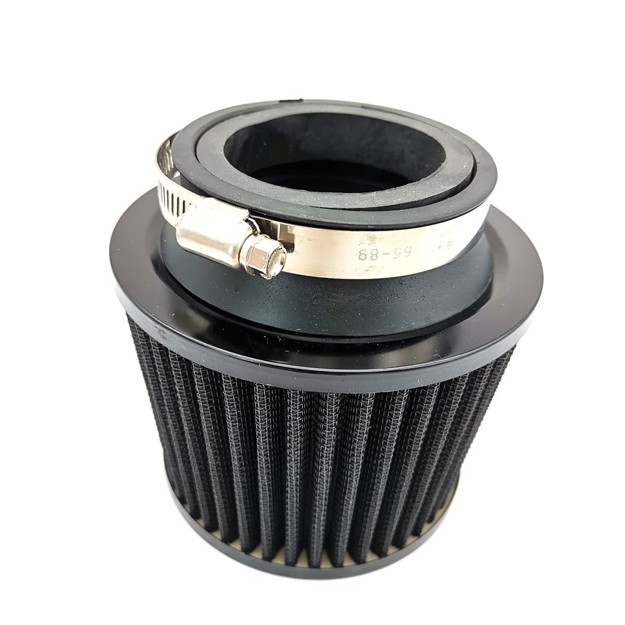 Universal 2.5" 63.5mm Inlet Black Cone Air Filter for Motorcycle ATV Dirt Pit Bike