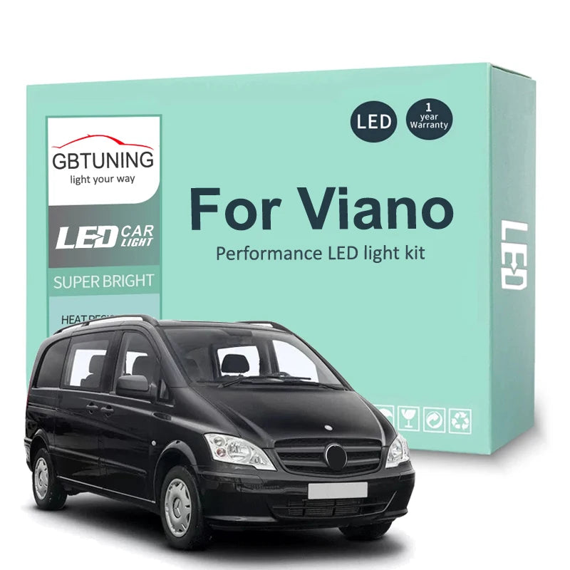 LED Interior Light Kit for Mercedes Benz Viano W639 2003-2011 - Canbus Dome Map Door Trunk Bulbs | AUTOKITSHOP