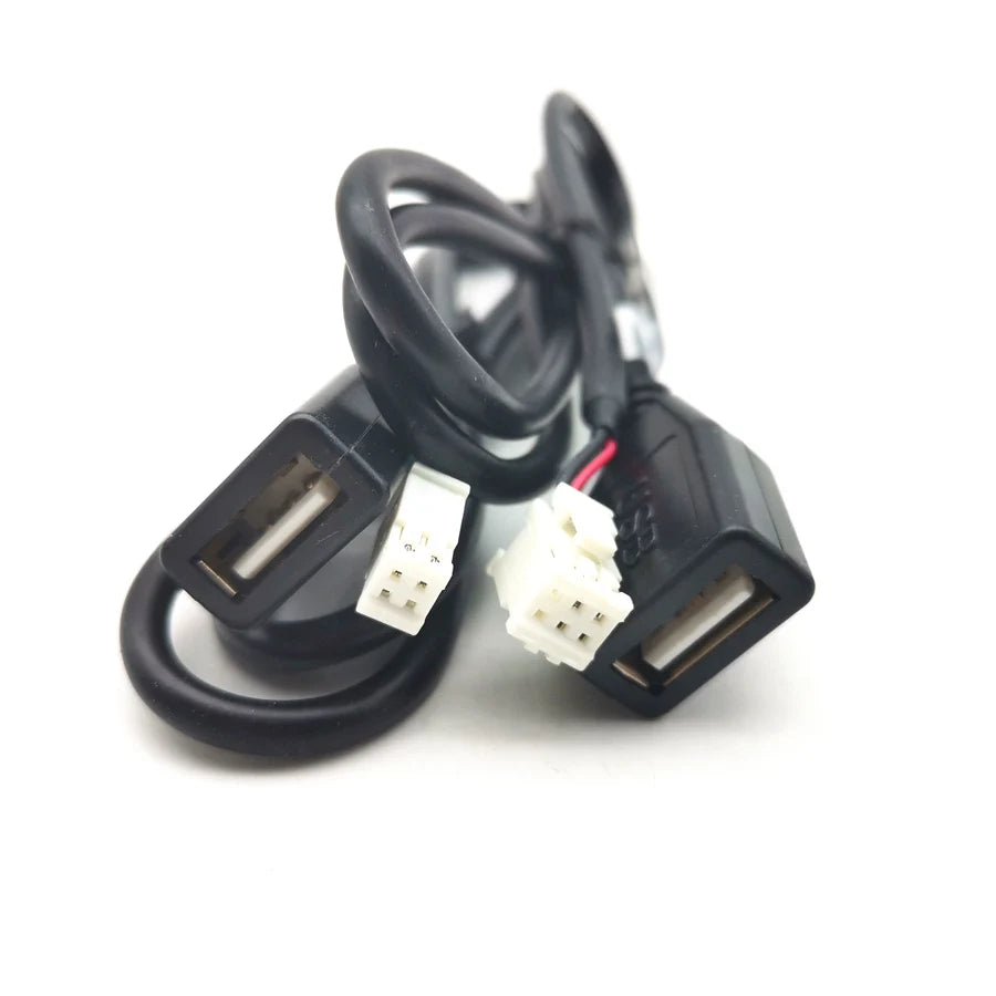 4Pin & 6Pin Connector USB Extension Cable Adapter for Android Car Radio Stereo