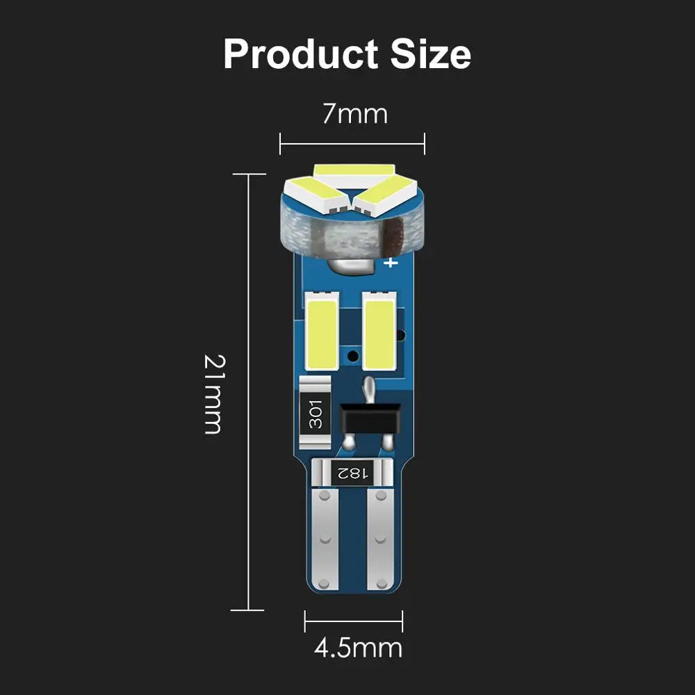 T5 LED W3W W1.2W Auto LED Lamp Car Dashboard Instrument Light 7 Led SMD 4014 Wedge LED Lig