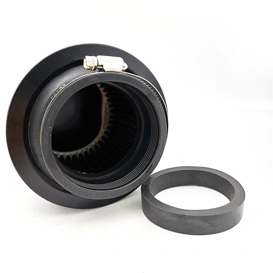 Universal 2.5" 63.5mm Inlet Black Cone Air Filter for Motorcycle ATV Dirt Pit Bike