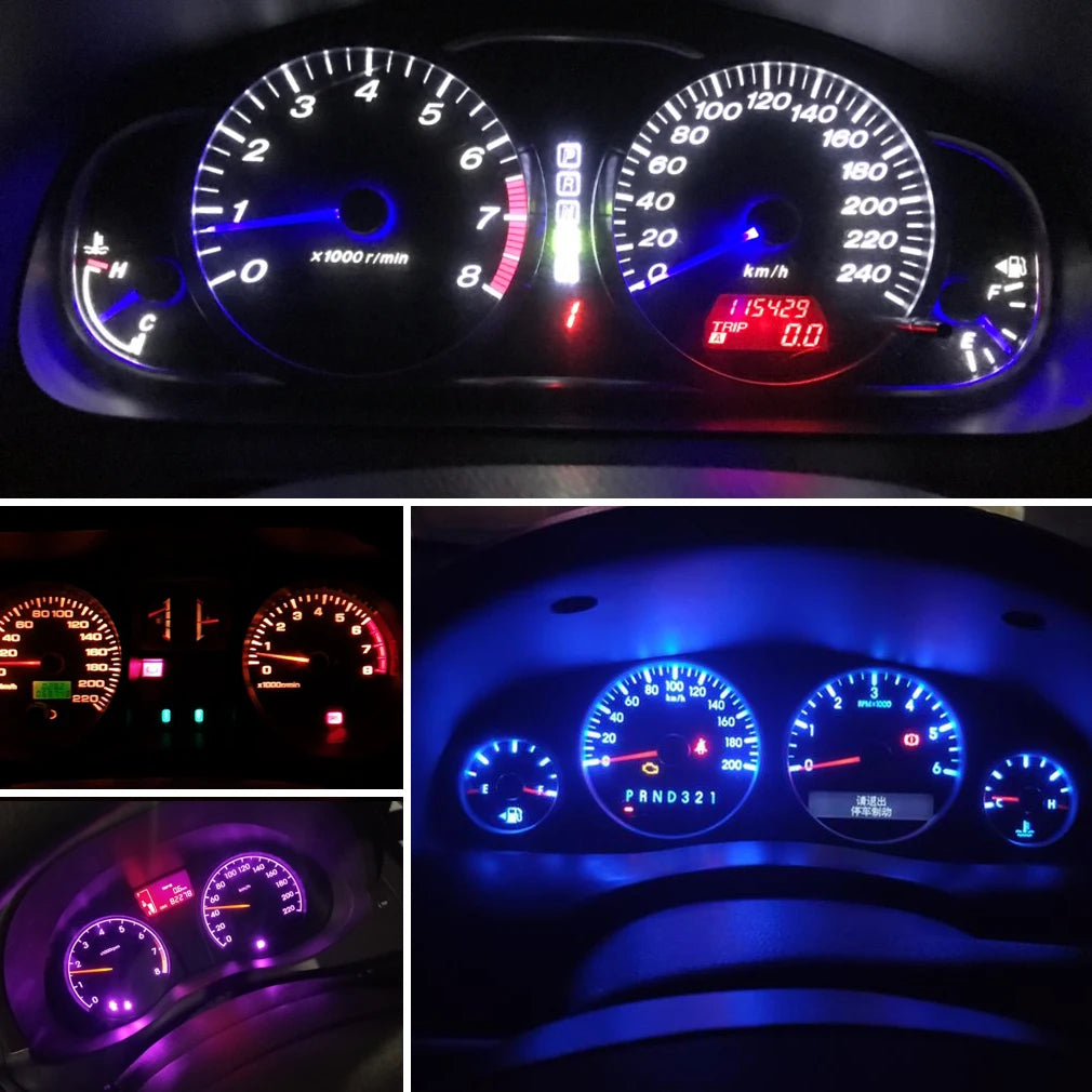 10-Piece LED Interior Light Kit for W3W W1 T5 - Canbus Error-Free Interior Bulbs