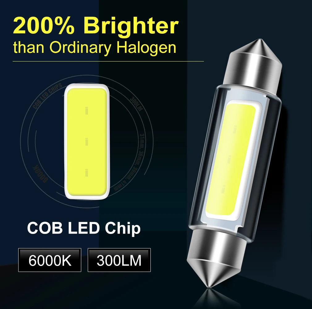1-Piece LED Interior Light Kit for C10W C5W - Canbus Error-Free Interior Bulbs