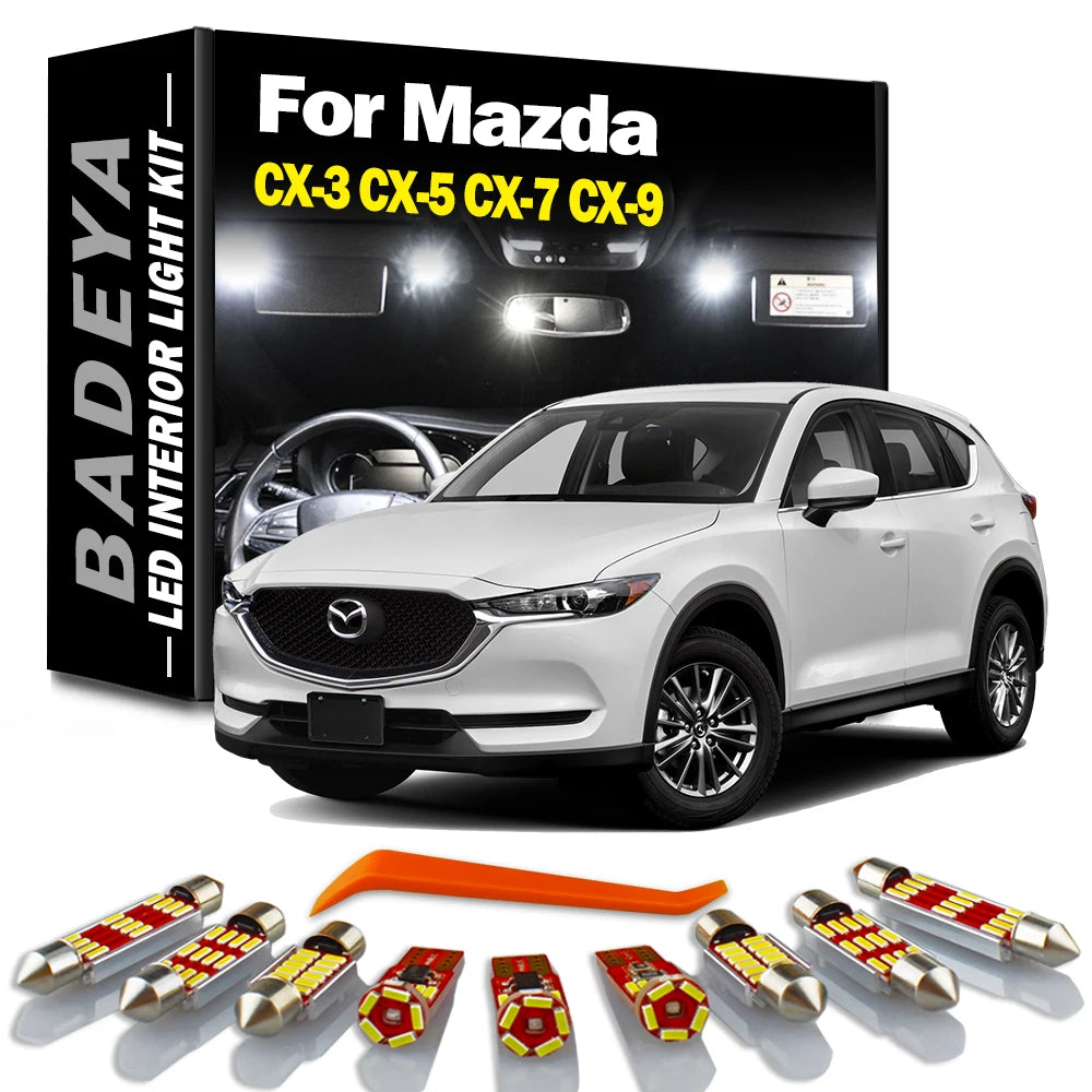 BADEYA Canbus For Mazda CX-3 CX-5 CX-7 CX-8 CX-9 CX3 CX5 CX7 CX8 CX9 LED Interior Dome Map