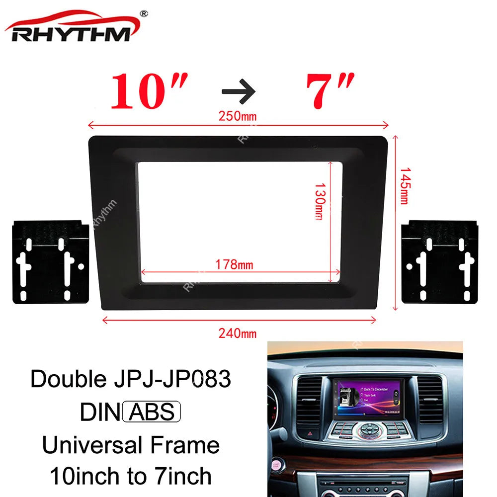 Rhythm Car Fascia for 10 Inch To 7 Inch Universal Main Frame Panel Mount Installation One  | AUTOKITSHOP