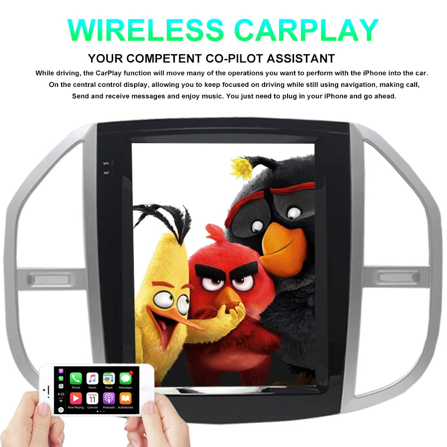 For Mercedes Benz W447 Vito 3 2014-2021 128G Car Radio Stereo Receiver Android 2 Din Auto