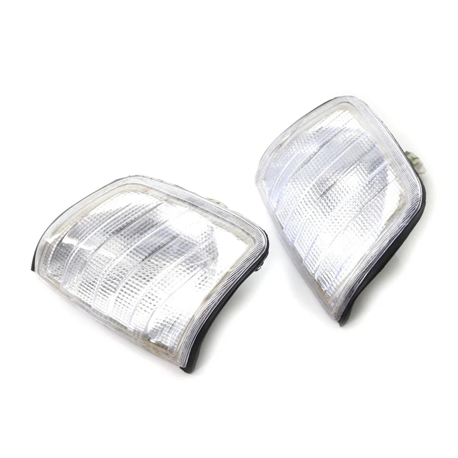 1 Pair (Right + Left) Clear Corner Light Turn Signal Lights For Benz E-Class W124 1985-199
