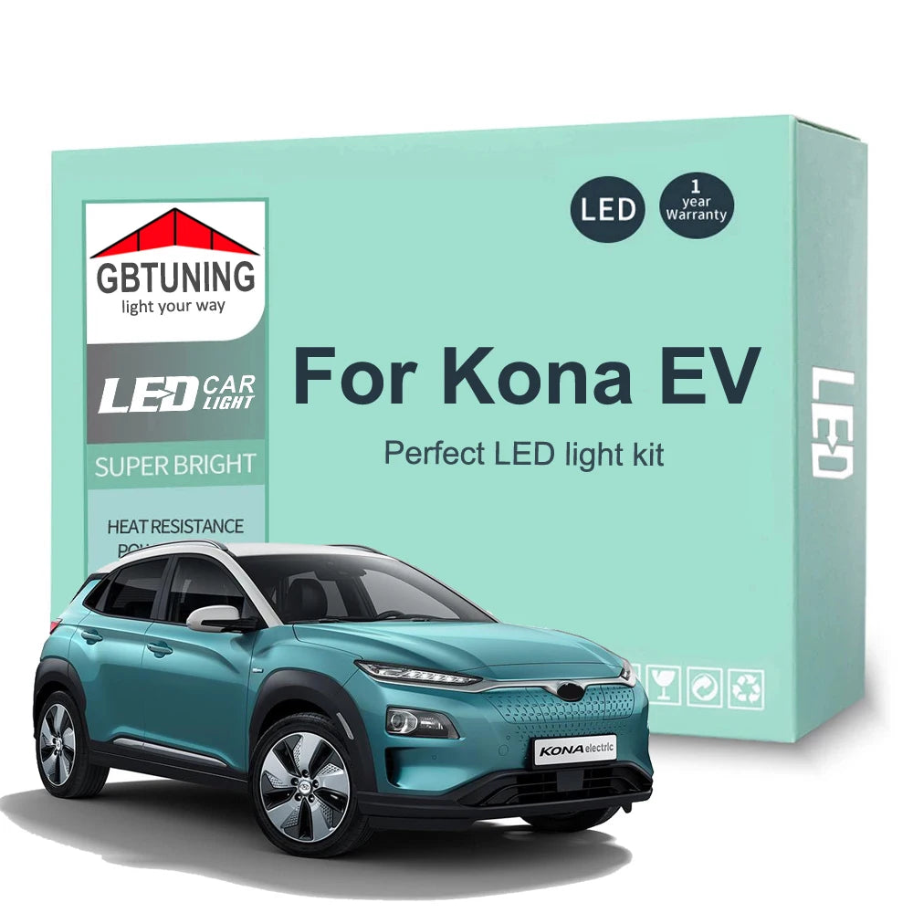 13-Piece LED Interior Light Kit for Hyundai Kona EV - Canbus Error-Free Bulbs | AUTOKITSHOP